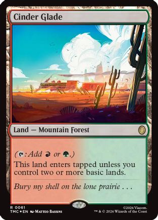 Cinder Glade (Surge Foil) (TMC-061) [Commander: Teenage Mutant Ninja Turtles] Foil