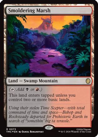 Smoldering Marsh (Surge Foil) (TMC-073) [Commander: Teenage Mutant Ninja Turtles] Foil