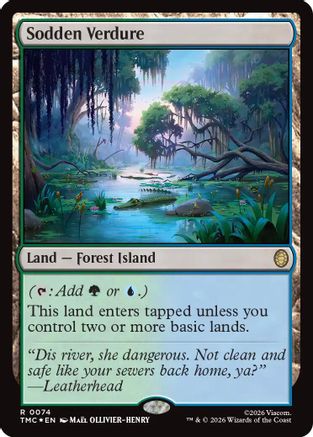 Sodden Verdure (Surge Foil) (TMC-074) [Commander: Teenage Mutant Ninja Turtles] Foil