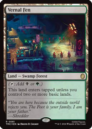 Vernal Fen (Surge Foil) (TMC-081) [Commander: Teenage Mutant Ninja Turtles] Foil