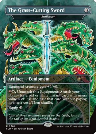 The Grass-Cutting Sword - Sunforger (SLD-2381) [Secret Lair Drop Series]