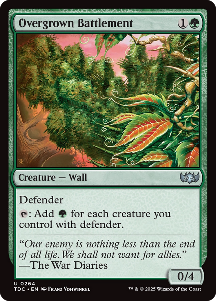 Overgrown Battlement (TDC-264) [Commander: Tarkir: Dragonstorm]