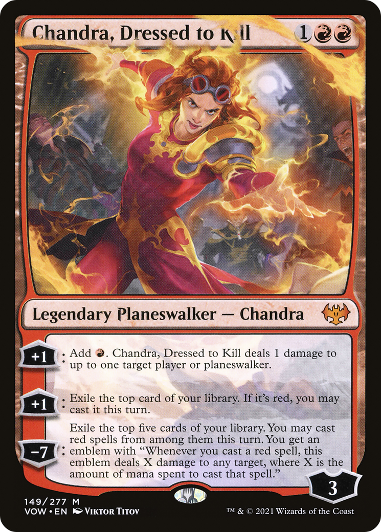 Chandra, Dressed to Kill (VOW-149) [Innistrad: Crimson Vow] Foil