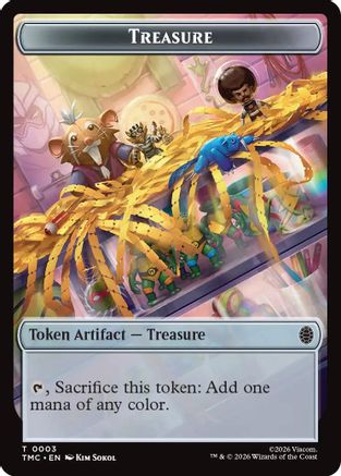 Treasure // Copy Double-Sided Token (TMC-3 // 1) [Commander: Teenage Mutant Ninja Turtles]