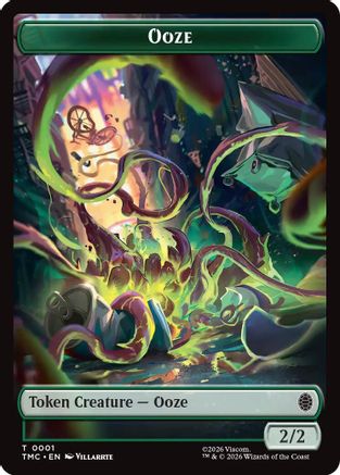 Ooze // Copy Double-Sided Token (TMC-1 // 1) [Commander: Teenage Mutant Ninja Turtles] Foil