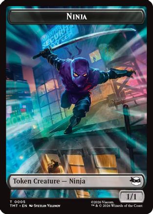 Ninja // Food Double-Sided Token (TMT-5 // 8) [Teenage Mutant Ninja Turtles]