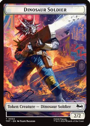 Dinosaur Soldier // Copy Double-Sided Token (TMT-2 // 1) [Teenage Mutant Ninja Turtles]