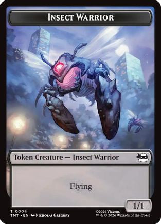 Insect Warrior // Food Double-Sided Token (TMT-4 // 8) [Teenage Mutant Ninja Turtles] Foil