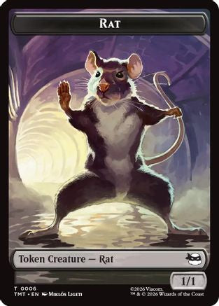 Rat // Copy Double-Sided Token (TMT-6 // 1) [Teenage Mutant Ninja Turtles] Foil