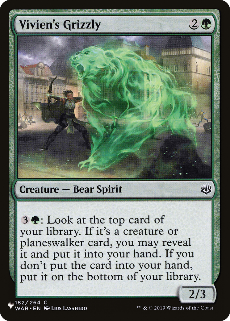 Vivien's Grizzly (LIST-WAR-182) [The List]
