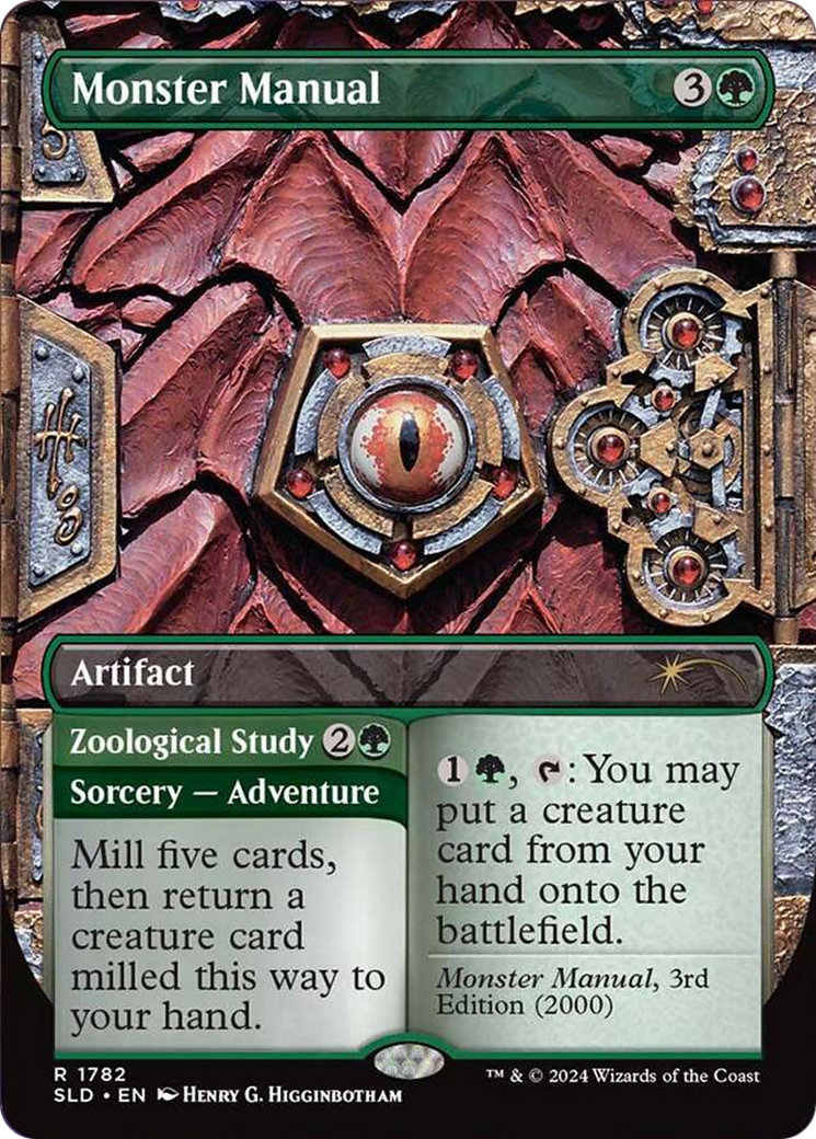 Monster Manual // Zoological Study (SLD-1782) (Borderless) [Secret Lair Drop]