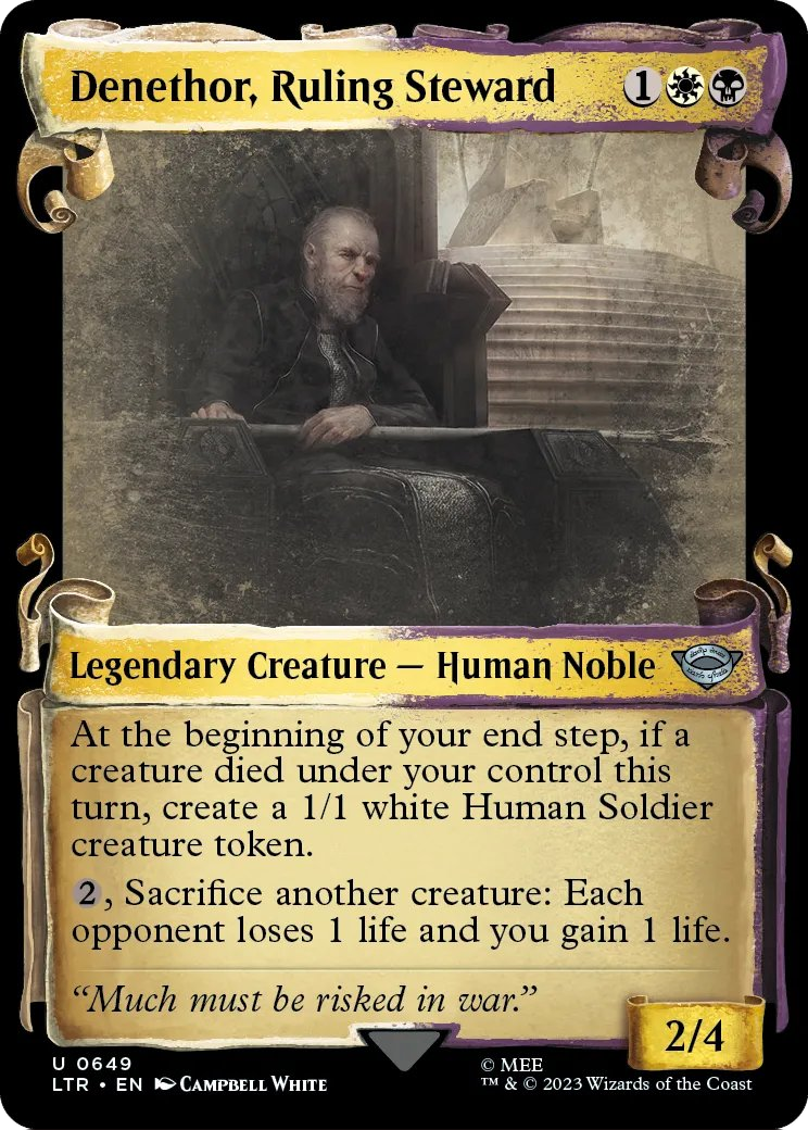 Denethor, Ruling Steward (Showcase Scrolls) (LTR-649) [The Lord of the Rings: Tales of Middle-earth] Foil