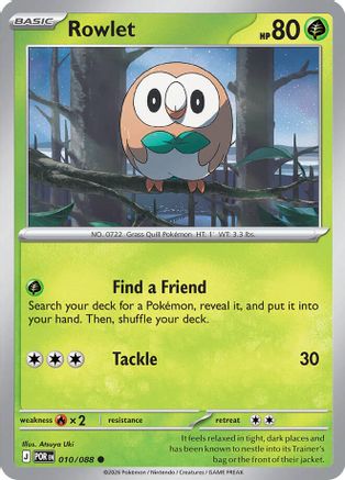 Rowlet (010/088) [ME03 Perfect Order] - Common