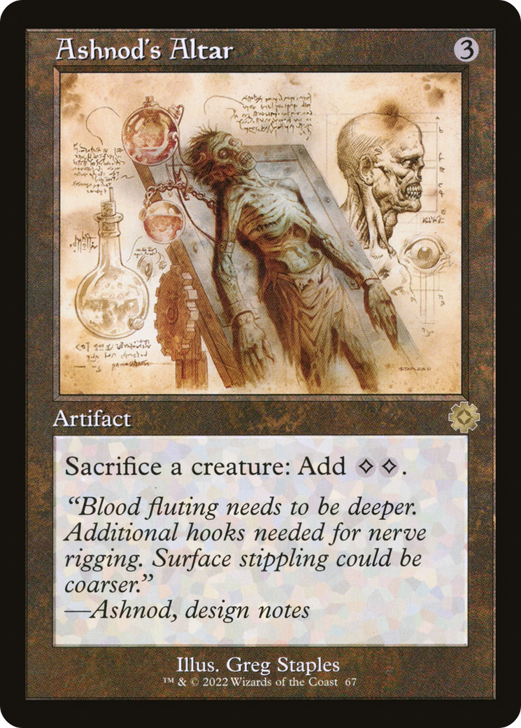 Ashnod's Altar (Schematic) (BRR-067) [The Brothers' War Retro Artifacts] Foil