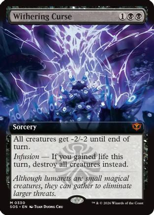Withering Curse (Extended Art) (SOS-330) [Secrets of Strixhaven] Foil