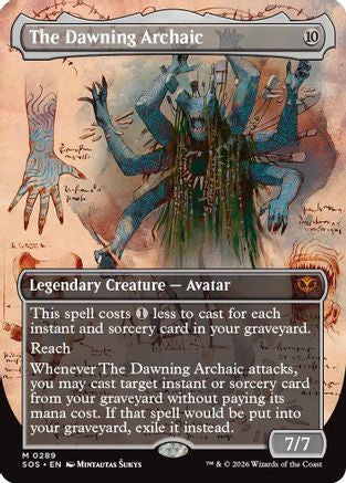 The Dawning Archaic (Borderless) (SOS-289) [Secrets of Strixhaven] Foil
