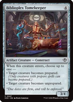 Biblioplex Tomekeeper (SOS-247) [Secrets of Strixhaven] Foil