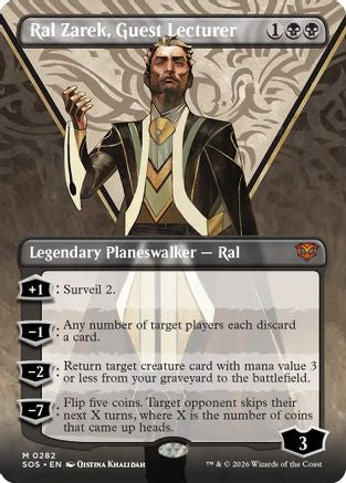 Ral Zarek, Guest Lecturer (Borderless) (SOS-282) [Secrets of Strixhaven] Foil