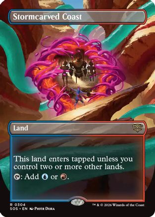 Stormcarved Coast (Borderless) (SOS-304) [Secrets of Strixhaven] Foil