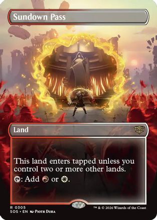 Sundown Pass (Borderless) (SOS-305) [Secrets of Strixhaven] Foil