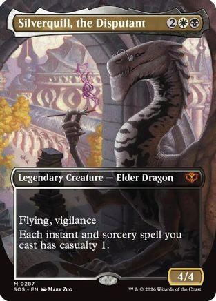 Silverquill, the Disputant (Borderless) (SOS-287) [Secrets of Strixhaven] Foil
