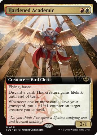 Hardened Academic (Extended Art) (SOS-351) [Secrets of Strixhaven]