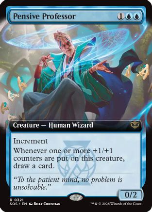 Pensive Professor (Extended Art) (SOS-321) [Secrets of Strixhaven]