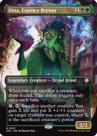 Dina, Essence Brewer (Borderless) (SOC-001) [Commander: Secrets of Strixhaven]