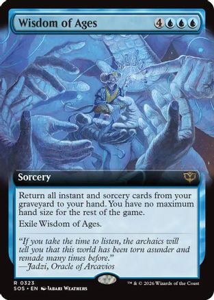 Wisdom of Ages (Extended Art) (SOS-323) [Secrets of Strixhaven] Foil