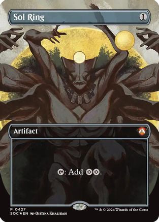 Sol Ring (Borderless) (SOC-427) [Commander: Secrets of Strixhaven] Foil