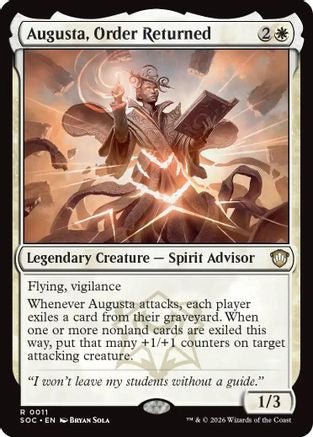 Augusta, Order Returned (SOC-011) [Commander: Secrets of Strixhaven]