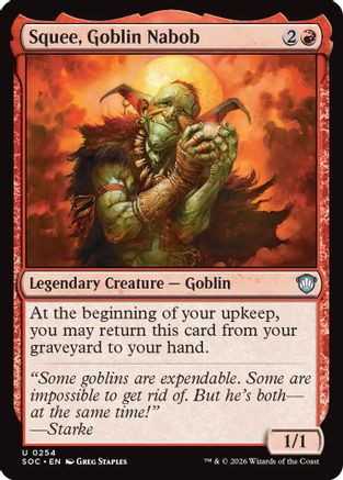 Squee, Goblin Nabob (SOC-254) [Commander: Secrets of Strixhaven]