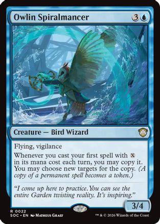 Owlin Spiralmancer (SOC-022) [Commander: Secrets of Strixhaven]