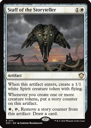 Staff of the Storyteller (SOC-111) [Commander: Secrets of Strixhaven]