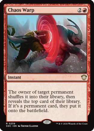 Chaos Warp (SOC-239) [Commander: Secrets of Strixhaven]