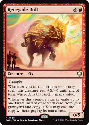 Renegade Bull (SOC-036) [Commander: Secrets of Strixhaven]