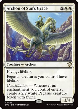 Archon of Sun's Grace (SOC-137) [Commander: Secrets of Strixhaven]