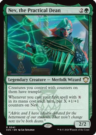 Nev, the Practical Dean (SOC-041) [Commander: Secrets of Strixhaven]