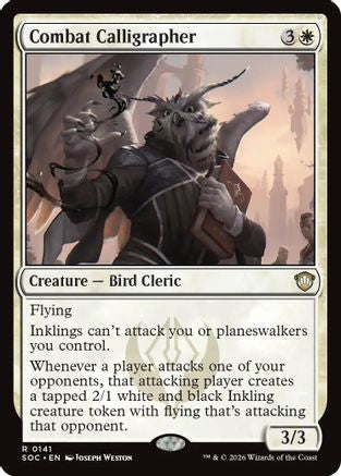 Combat Calligrapher (SOC-141) [Commander: Secrets of Strixhaven]