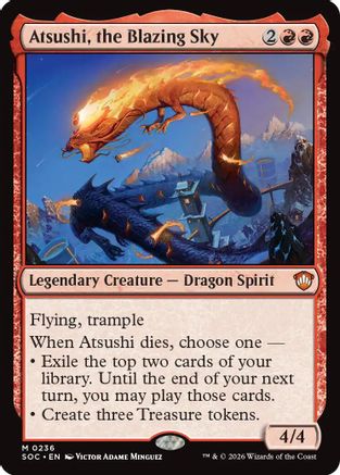 Atsushi, the Blazing Sky (SOC-236) [Commander: Secrets of Strixhaven]