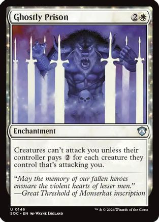 Ghostly Prison (SOC-146) [Commander: Secrets of Strixhaven]