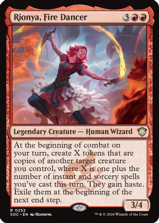 Rionya, Fire Dancer (SOC-252) [Commander: Secrets of Strixhaven]