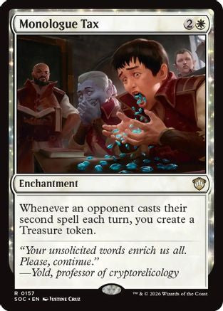Monologue Tax (SOC-157) [Commander: Secrets of Strixhaven]