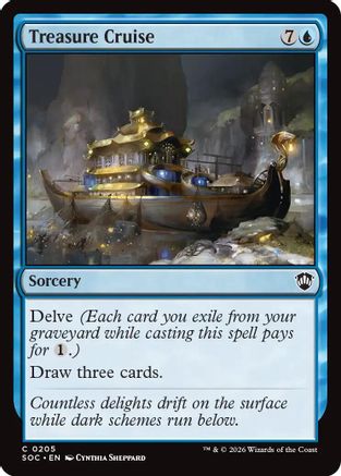 Treasure Cruise (SOC-205) [Commander: Secrets of Strixhaven]