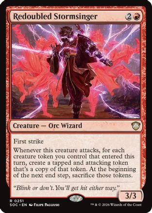 Redoubled Stormsinger (SOC-251) [Commander: Secrets of Strixhaven]