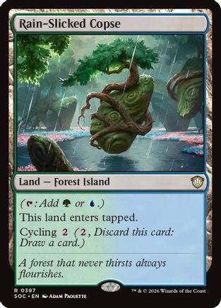 Rain-Slicked Copse (SOC-397) [Commander: Secrets of Strixhaven]