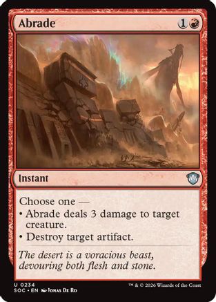 Abrade (SOC-234) [Commander: Secrets of Strixhaven]