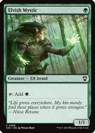 Elvish Mystic (SOC-266) [Commander: Secrets of Strixhaven]