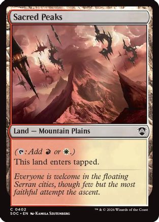 Sacred Peaks (SOC-402) [Commander: Secrets of Strixhaven]