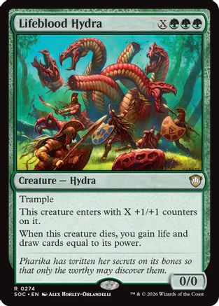 Lifeblood Hydra (SOC-274) [Commander: Secrets of Strixhaven]